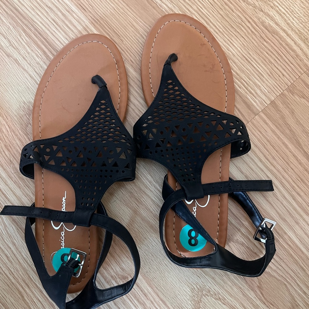 NWOT Jessica Simpson black sandals. Size 8